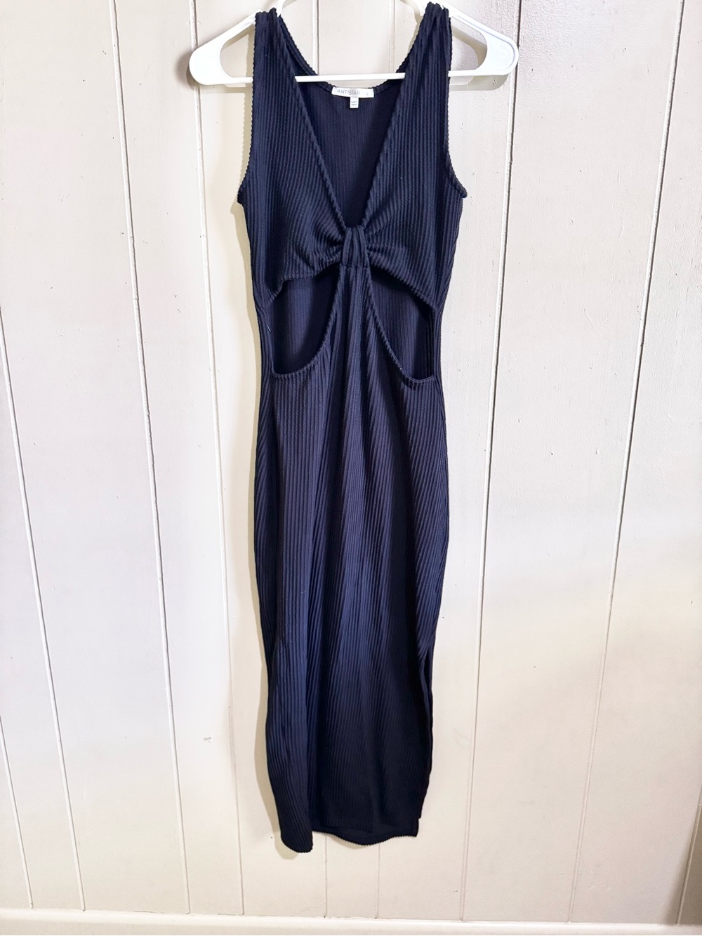 Ribbed Black Dress
